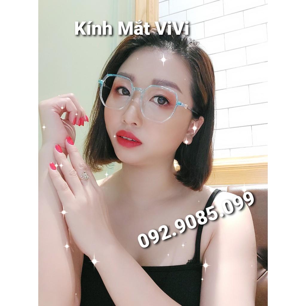 Gọng kính cận nam nữ đa giác V2872 chất liệu nhựa dẻo cốt kim loại, nhận cắt cận viễn loạn Kính mắt ViVi