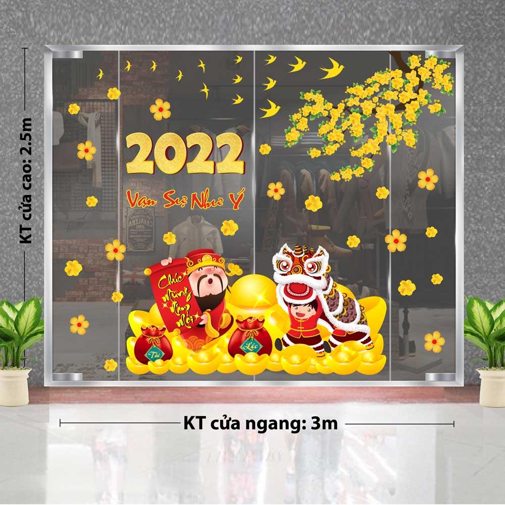 DECAL TRANG TRÍ TẾT NGUYÊN ĐÁN 2022 COMBO SỐ 30