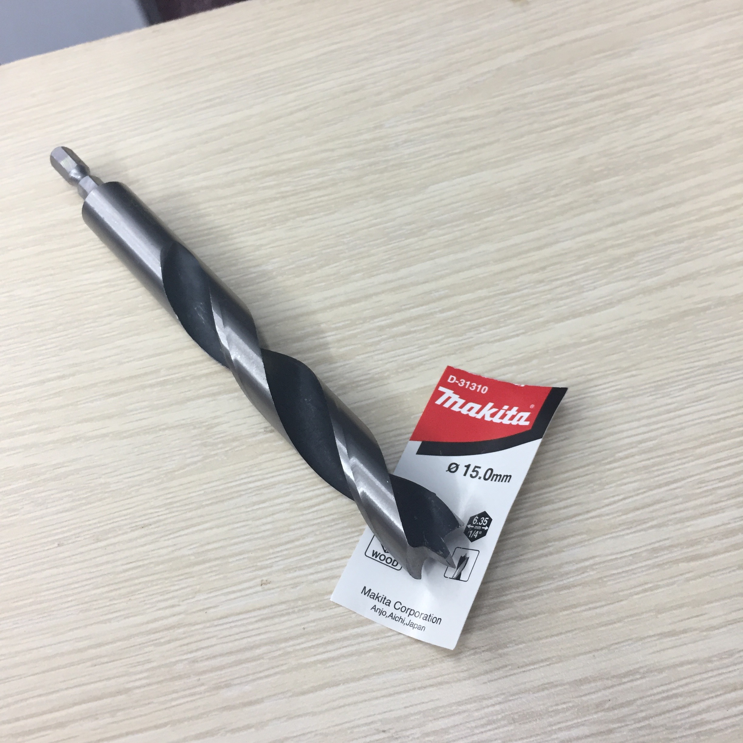 3 Mũi khoan gỗ 8, 10, 15mm đuôi lục giác 1/4in Makita