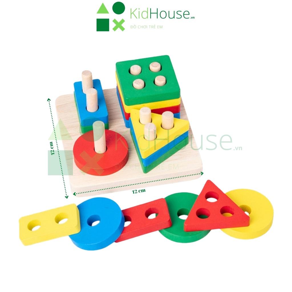 Đồ chơi gỗ combo 5 6 7 8 sản phẩm phát triển trí tuệ cho bé 1 - 3 tuổi