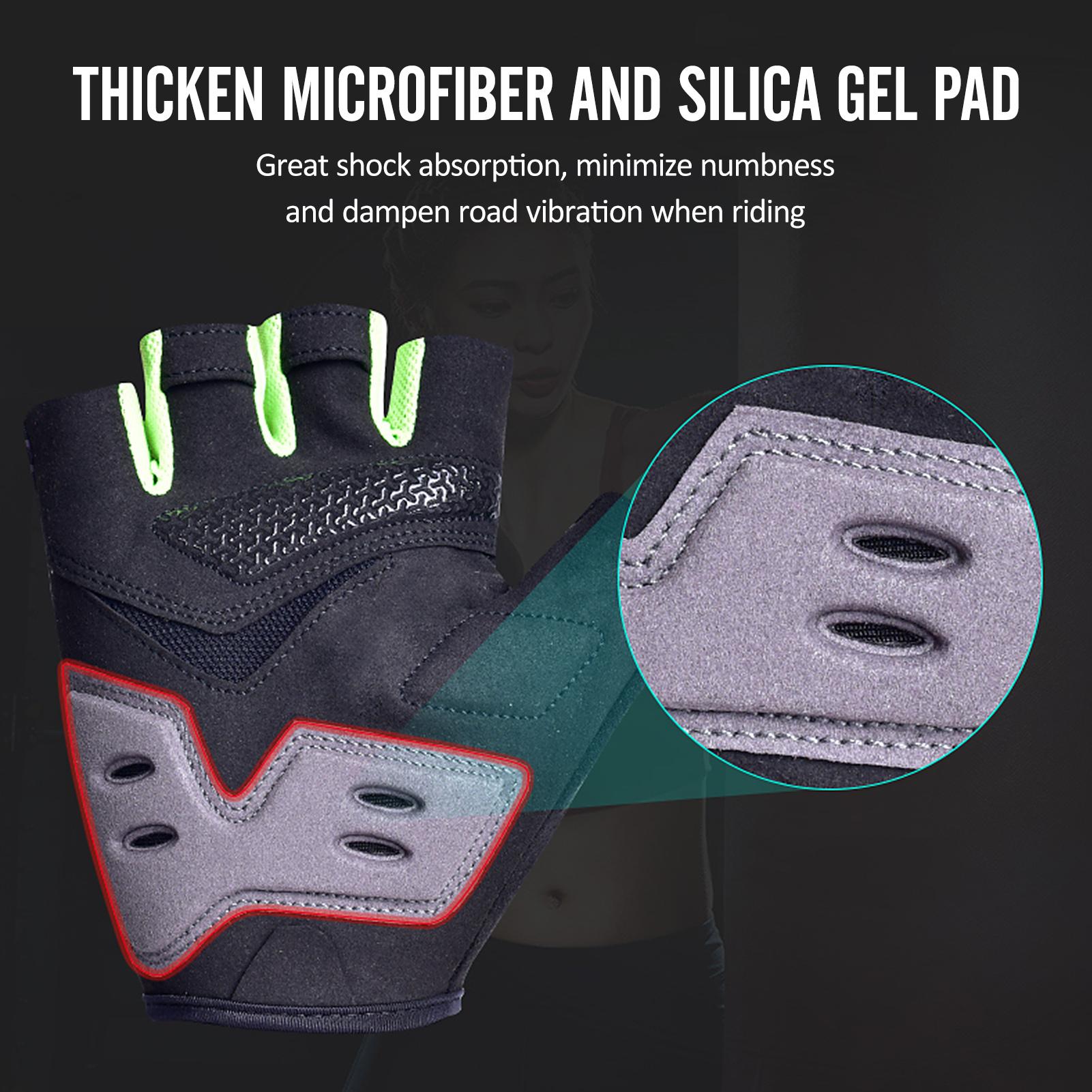 Găng tay thể thao nửa ngón Chống trượt Giảm sốc cho đi xe đạp tập tạ