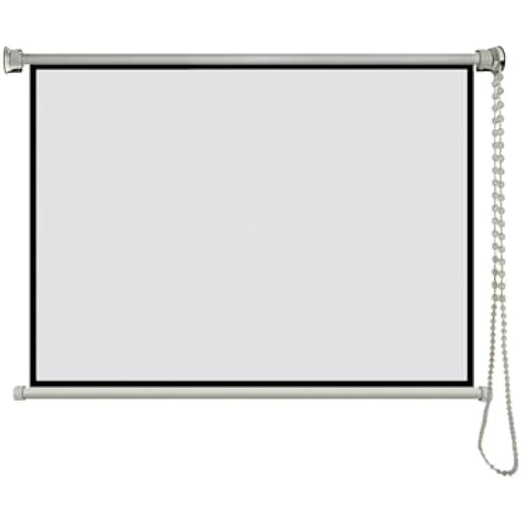Màn chiếu treo tường Prima kéo dây chuỗi hạt pha lê (dạng rèm) tỉ lệ 16:9 và 4:3 kích thước 60–100 inch ,Dùng cho máy chiếu mini &amp; văn phòng - Hàng nhập khẩu