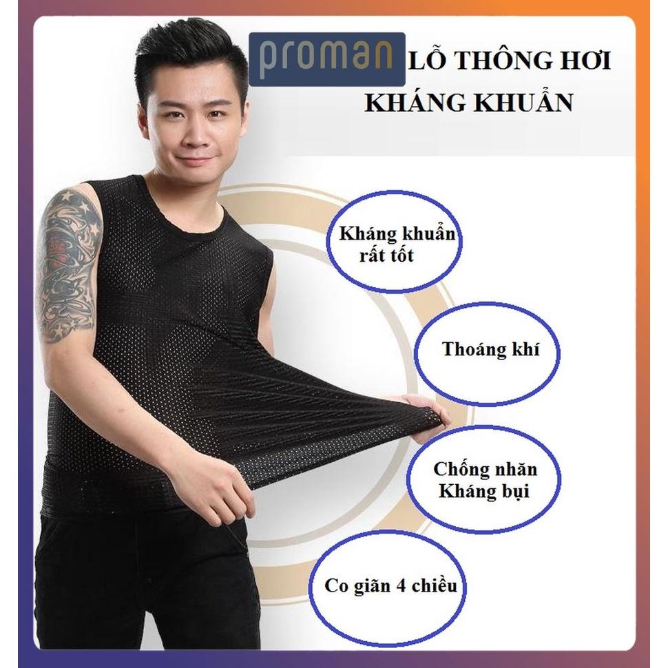Áo ba lỗ mặc nhà thể thao nam Chất Thun Co Giãn, Năng Động Thoải Mái Mùa Hè PROMAN
