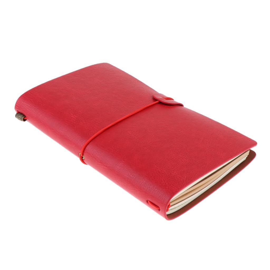 A6 Portable Travel Diary Notebook Journal Leather Handbook