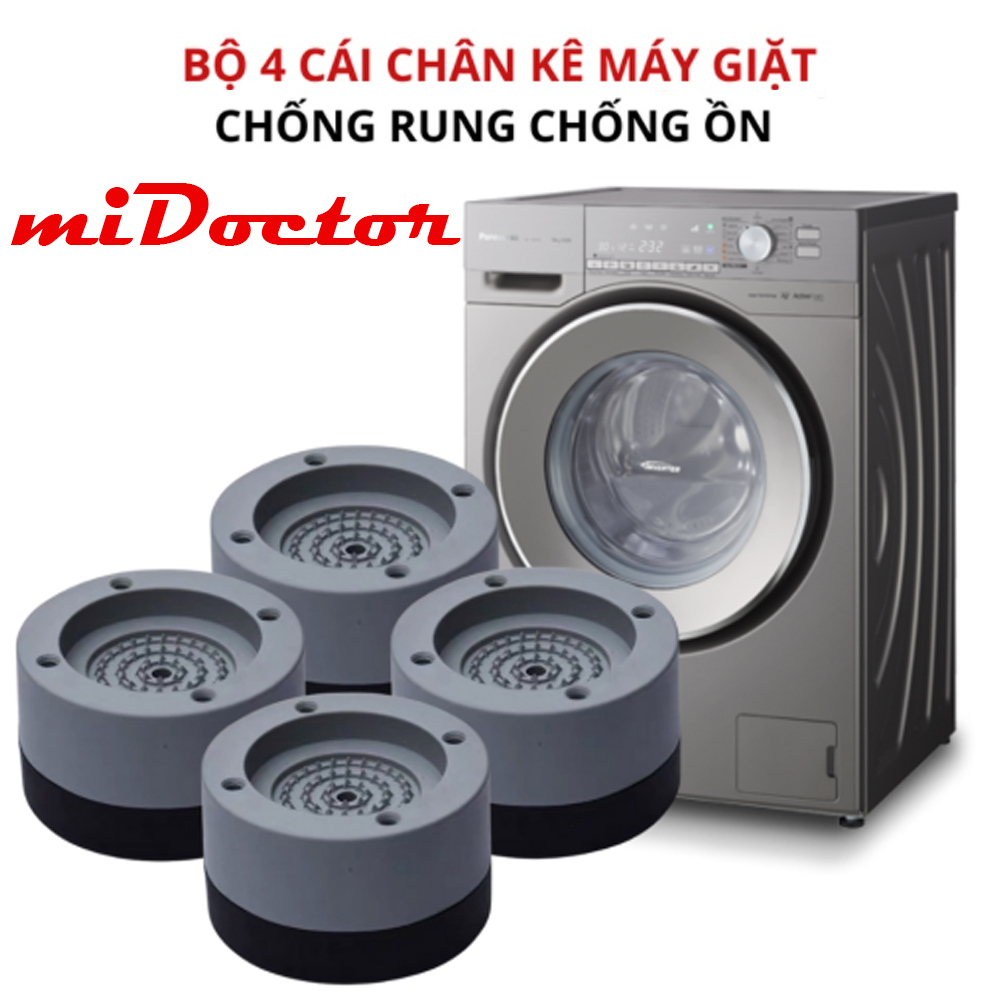 Bộ 4 miếng đế đệm cao su lót kê chân máy giặt chống rung ồn, rỉ sét - Chính hãng miDoctor