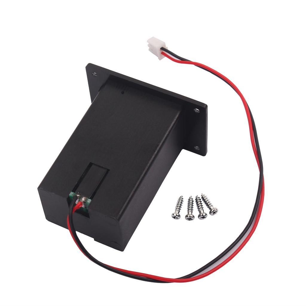 2X 9V Battery Box Case Cover Holder Guitar Bass Pickup Black