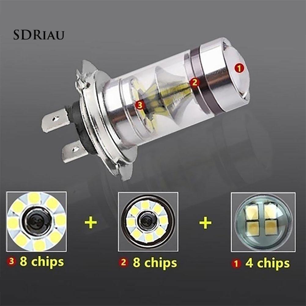 Bóng đèn pha LED chạy ban ngày siêu sáng 100W H4 H7 20SMD