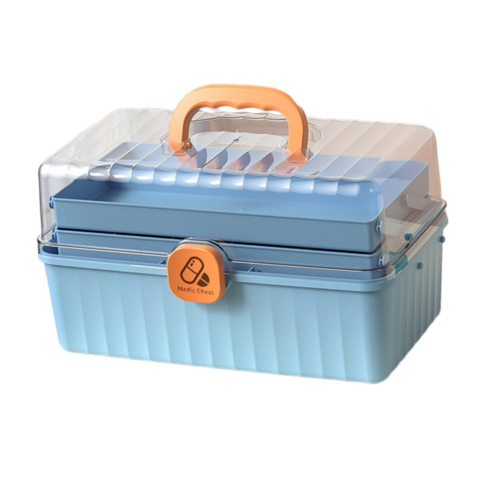Multilayer Storage Cases Classified Organizer Blue Medium