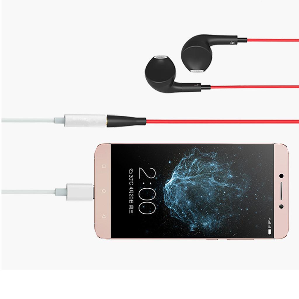 2 Piece Type c To 3.5mm Audio Cable Adapter Aux Headphone Jack For Samsung