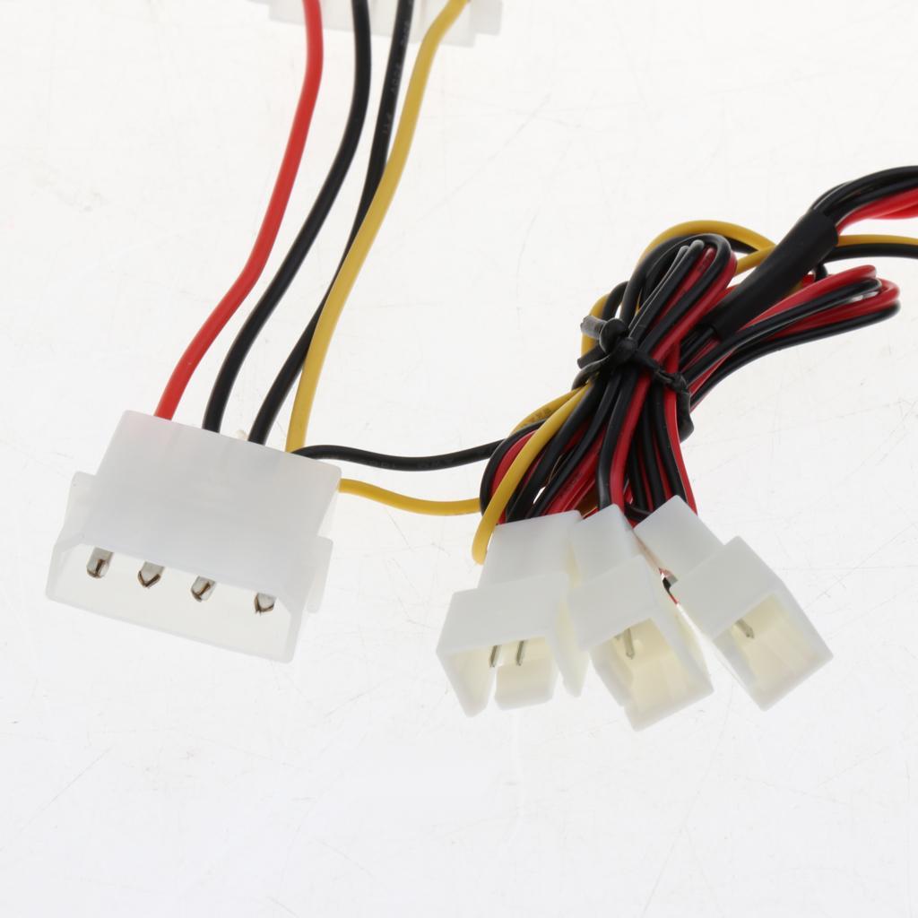 3-Channels 3pin PC Cooling Fan Speed Control Adapter PCI Bracket 12V