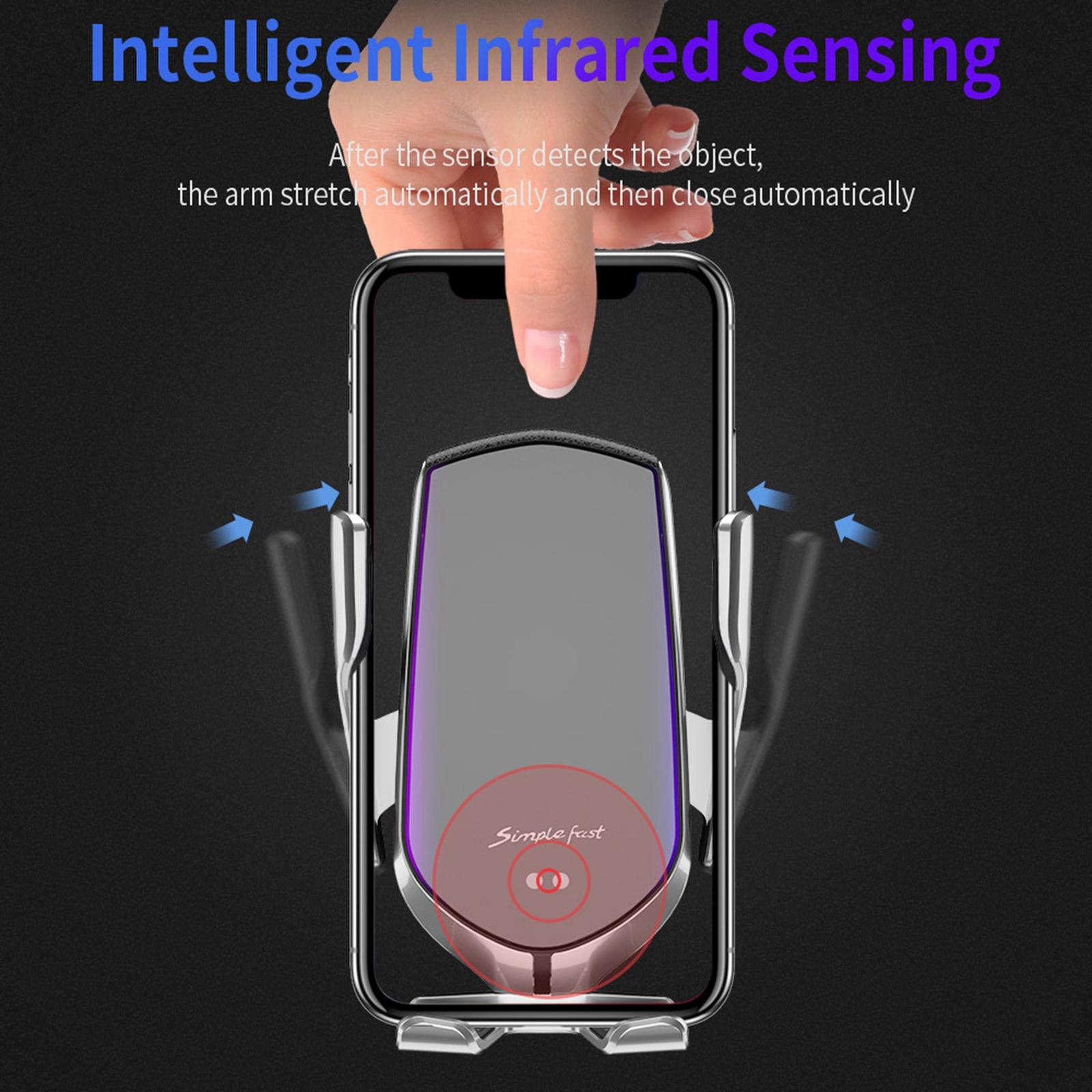 Wireless Car Charger, Air Vent Holder, Auto Clamp QI 10W Fast Charging Car Charger Holder for  X / 8 / 8P / XR / XS