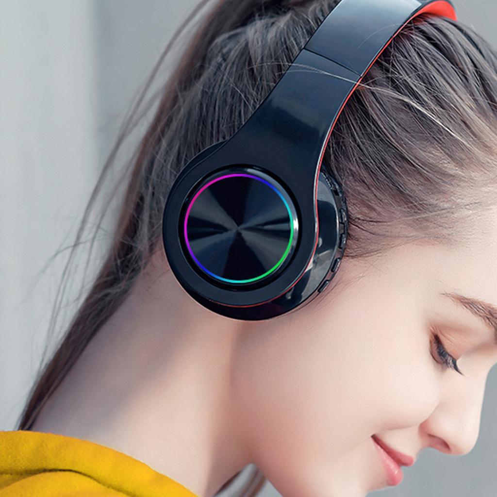 RGB Luminous Wireless Bluetooth Gaming Headset Stereo Headphone