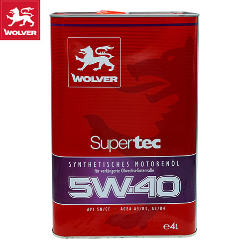 Nhớt ô tô cao cấp Wolver SuperTec 5W-40 4L