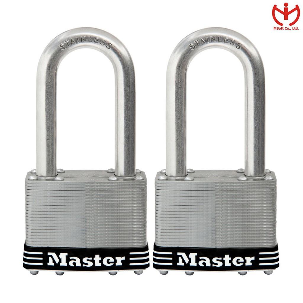 Bộ 2 ổ khóa thép càng dài dùng chung chìa Master Lock 15SSTLJ - MSOFTg