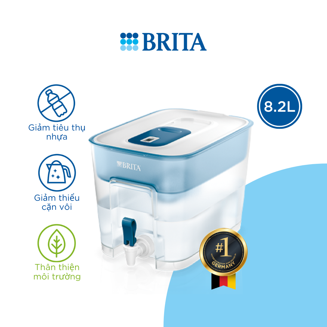 Bình Lọc Nước BRITA Flow Basic Blue - 8.2L - Hàng Chính Hãng