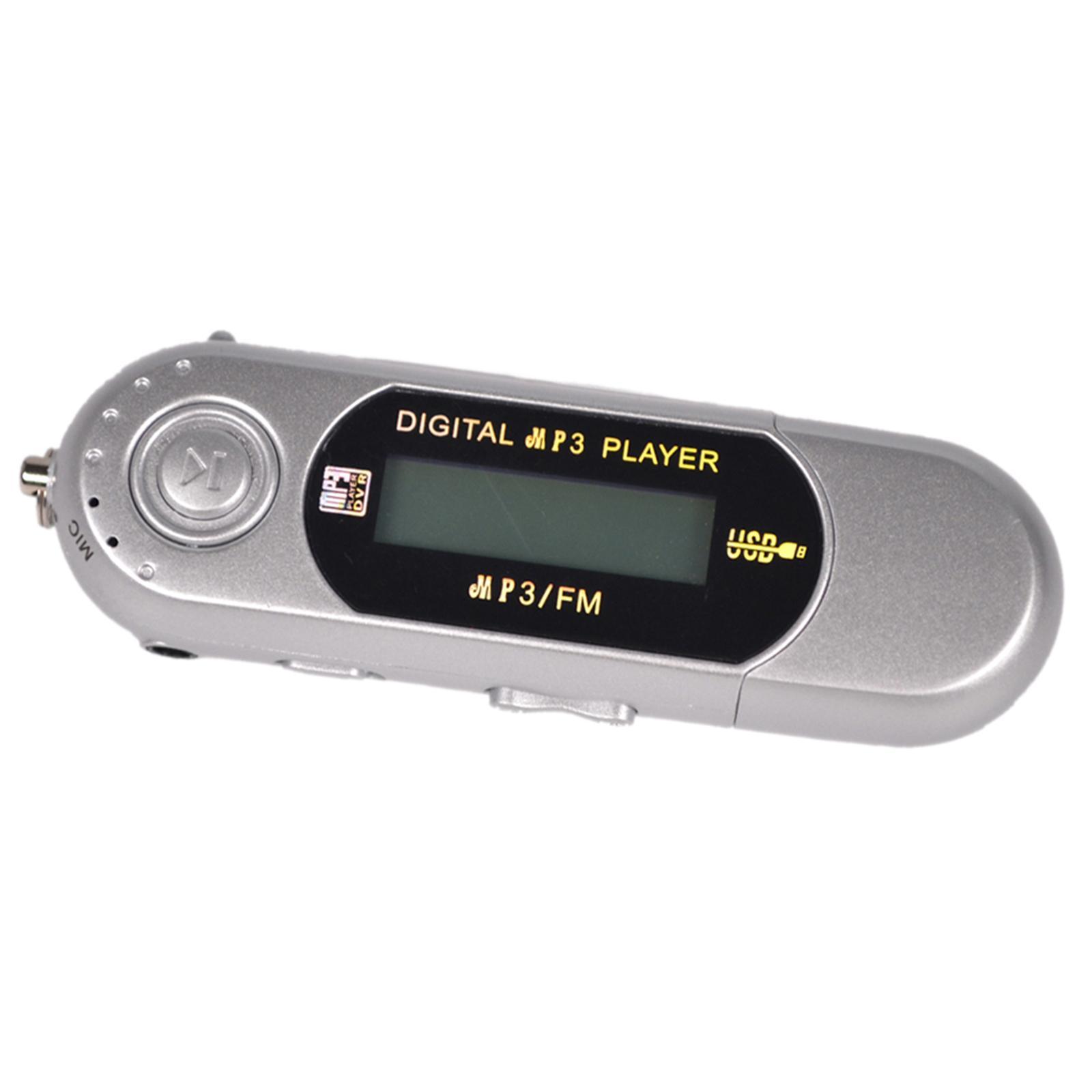 4GB USB 2.0 MP3 MP4 Media Player LCD Radio Sliver