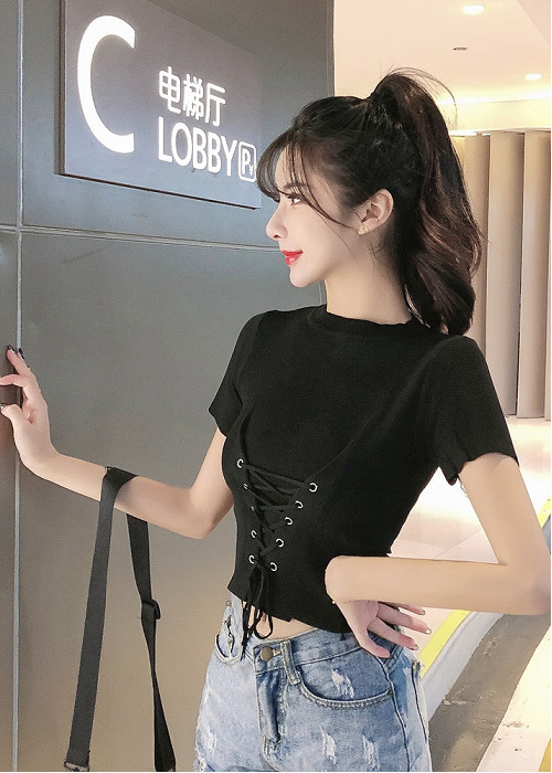 áo len cộc tay đan dây