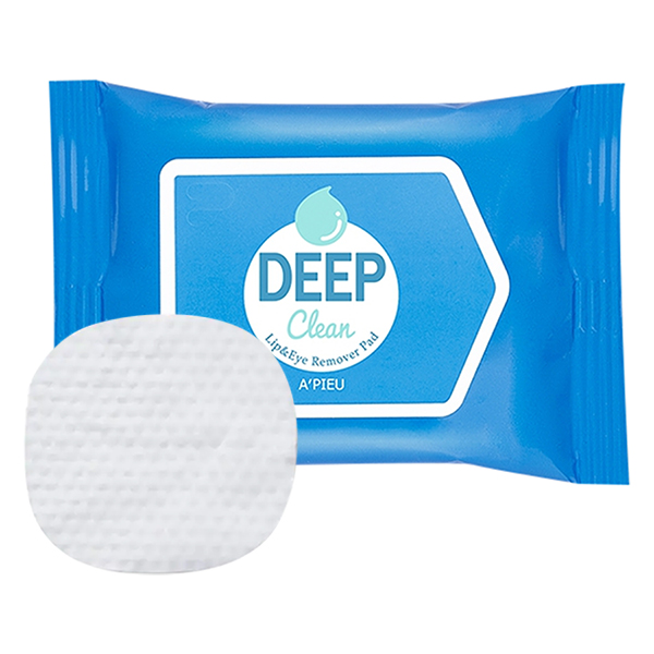 Khăn Giấy Tẩy Trang  A'Pieu Deep Clean Lip &amp; Eye Remover Pad (30 Sheets)