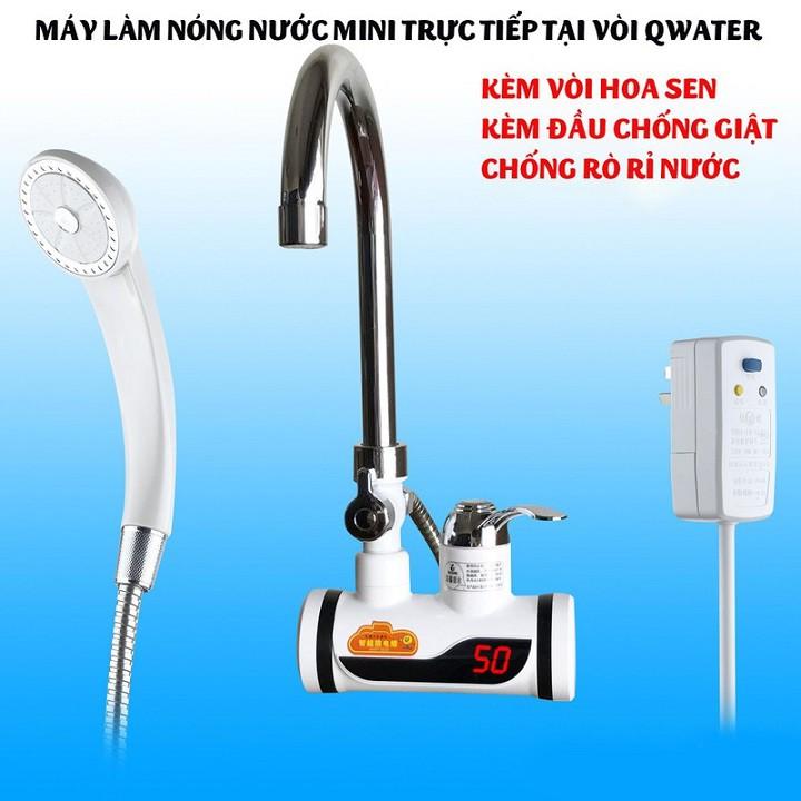 vòi nước nóng trực tiếp cao cấp chống giật tặng kèm vòi sen