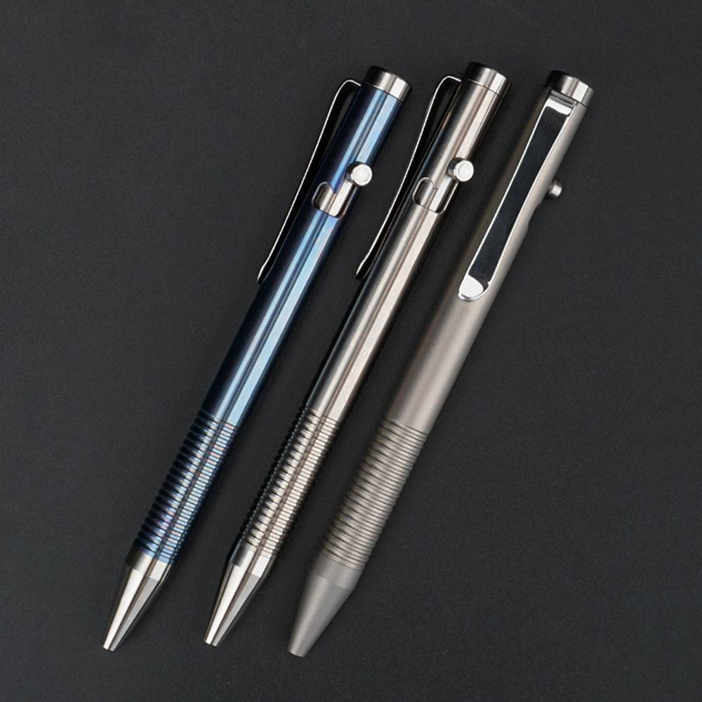 Portable Titanium Alloy Ballpoint Pen Writing Pen Equipment Tool for Outdoor Traveling Office Gift