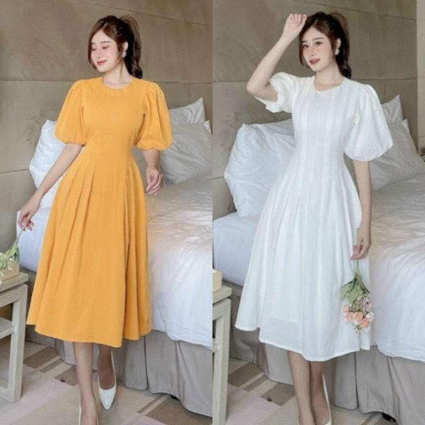 ĐẦM XÒE TAY BỒNG XẾP LI CỘT DÂY 73667711
