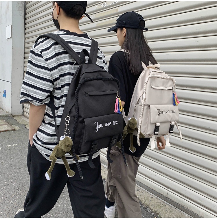 BALO TÚI CHẤT VẢI OXFORD DÀNH CHO COUPLE HỌC SINH SINH VIÊN NAM NỮ IN CHỮ YOU ARE ME MẪU MỚI XLBYR218