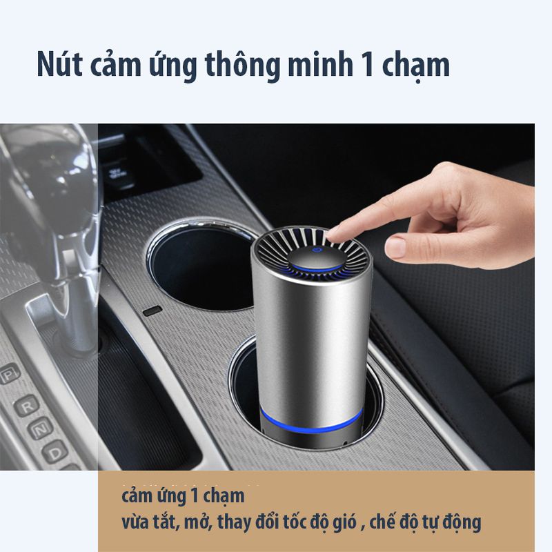 Máy lọc không khí, khử mùi ô tô, lọc ion âm than hoạt tính GS00875 - Hàng chính hãng