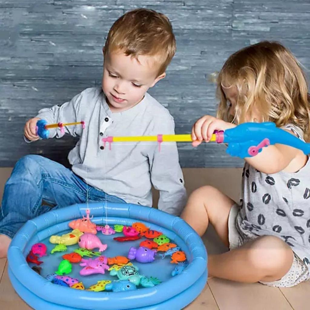 Bộ câu cá phao Fishing Little Expert- 42 chi tiết có gắn nam châm bao gồm cần câu và bể phao 2 tầng