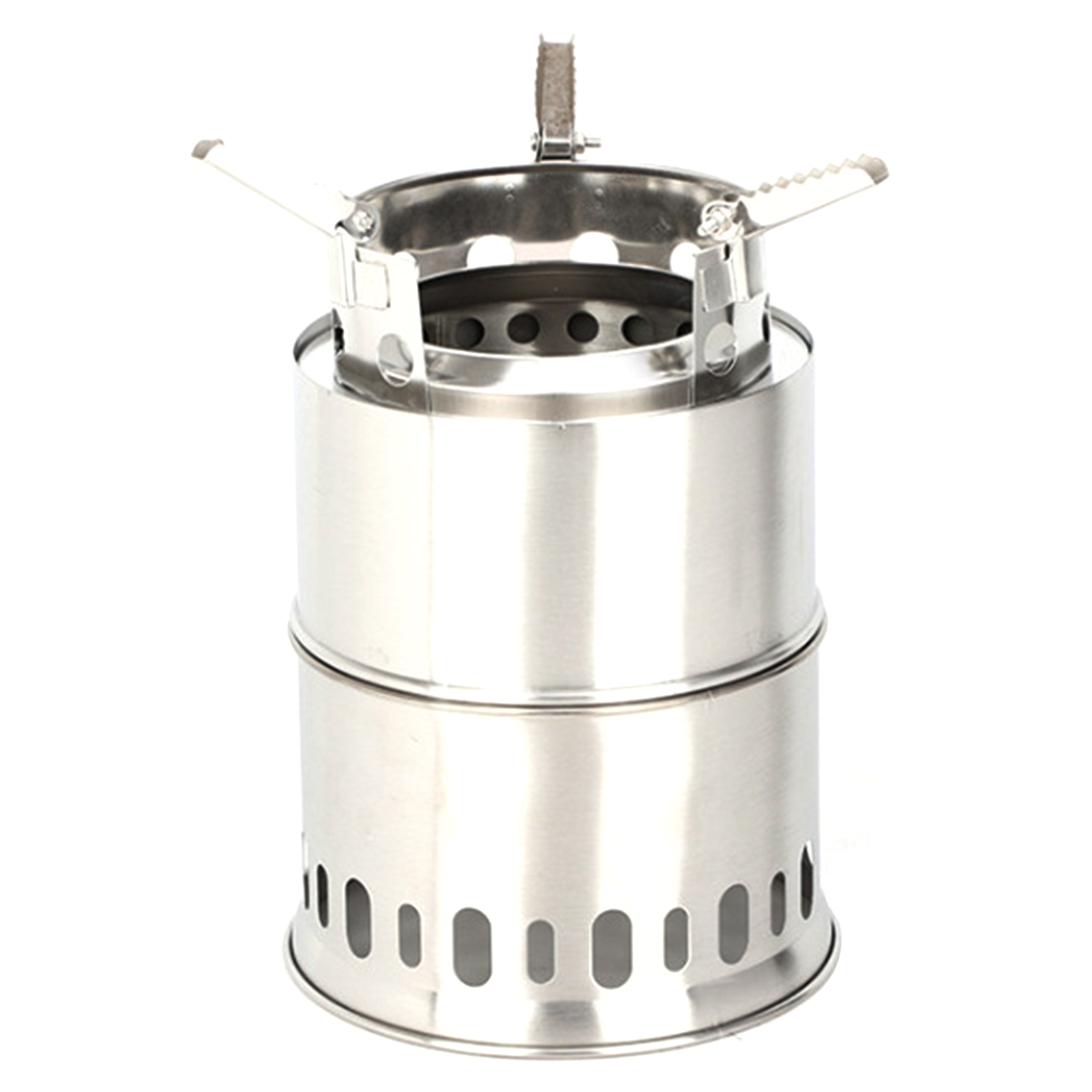 Bếp Đốt Gỗ Nấu Ăn Mini Bằng Thép Không Gỉ Cắm Trại Dã Ngoại