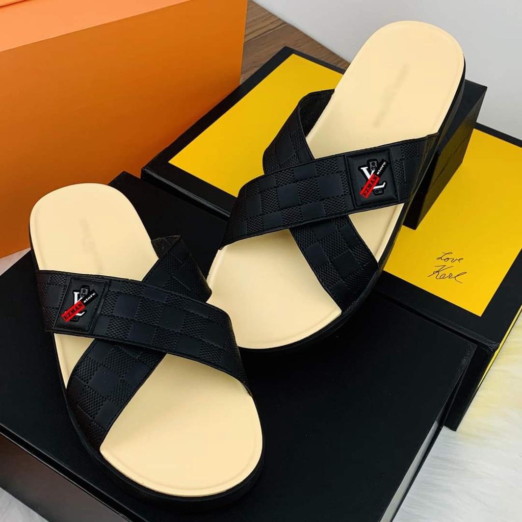 Dép nam quai ngang chéo xăng đan L V cực sang , dép nam HOT