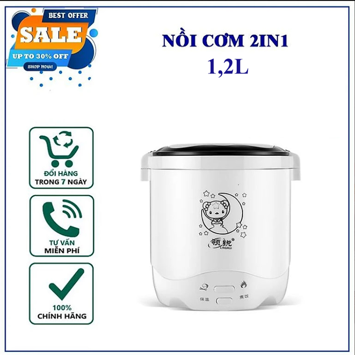 Nồi cơm điện mini 2 trong 1 thế hệ mới ( MẪU MỚI 2020)