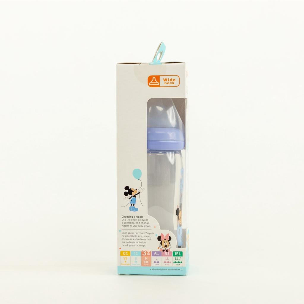 Bình Sữa Pigeon Softouch PP Plus Disney Baby - Màu Tím