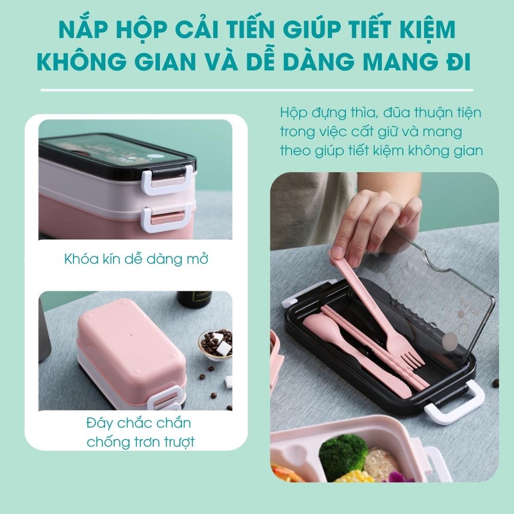 Hộp Cơm Giữ Nhiệt Văn Phòng kèm Muỗng Đũa