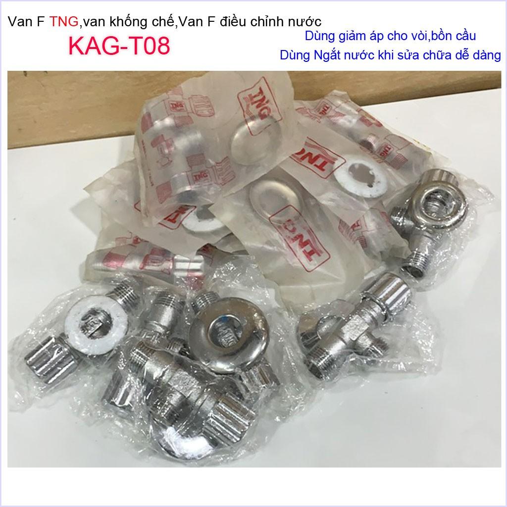 Van giảm áp lực nước KAG-T08, van F TNG đồng nguyên chất bền bỉ sử dụng tốt, van khống chế điều chỉnh nước