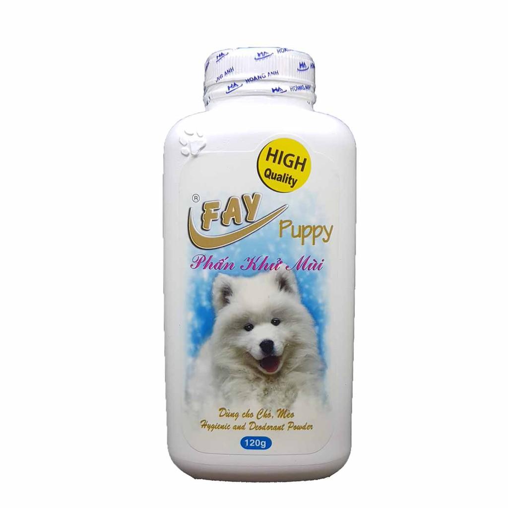 Phấn tắm khô FAY Puppy 120gr khử mùi cho chó mèo con