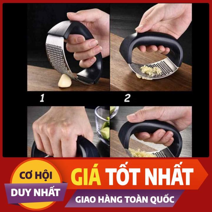 Dụng Cụ Dập Tỏi Inox,Ép Tỏi, Nghiền Tỏi Inox, Dụng Cụ Nghiền Tỏi Bằng Thép Không Gỉ, Nhỏ Gọn, Tiện Lợi