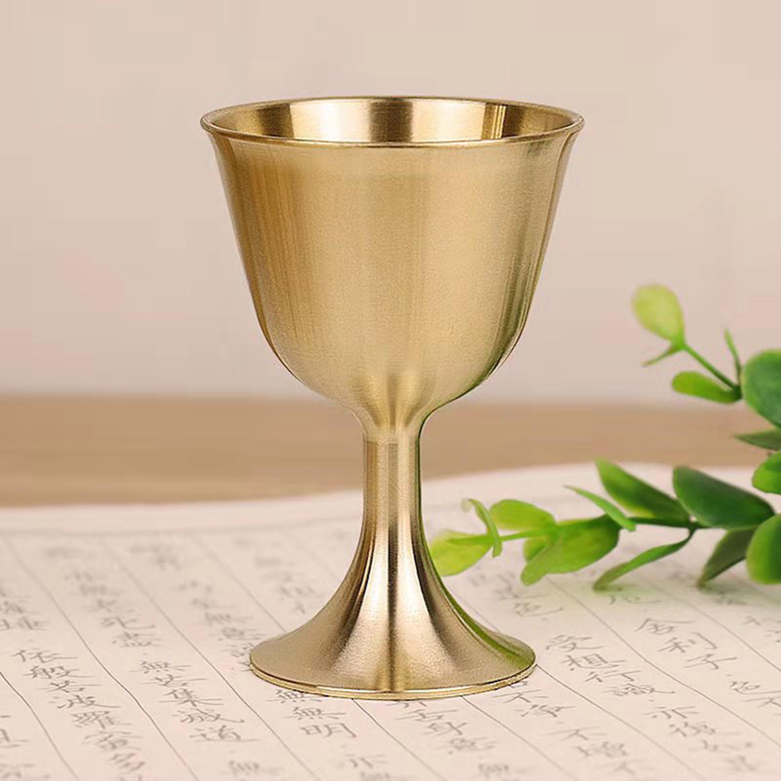 Wine Goblet Glasses Liquor Cup Pure Copper Handmade Glass for Party Wedding Graduation Anniversary Christmas