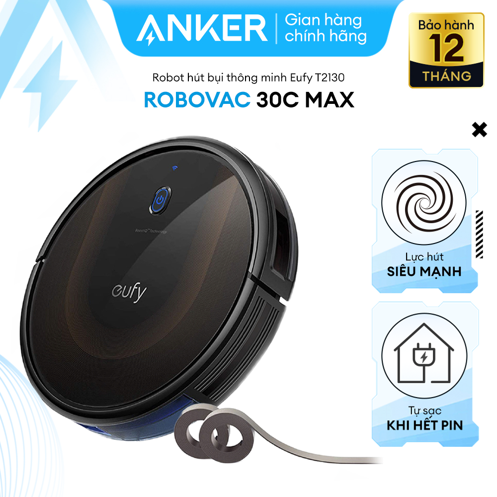 Robot Hút Bụi Eufy RoboVac 30C Max - T2130 - Hàng Chính Hãng