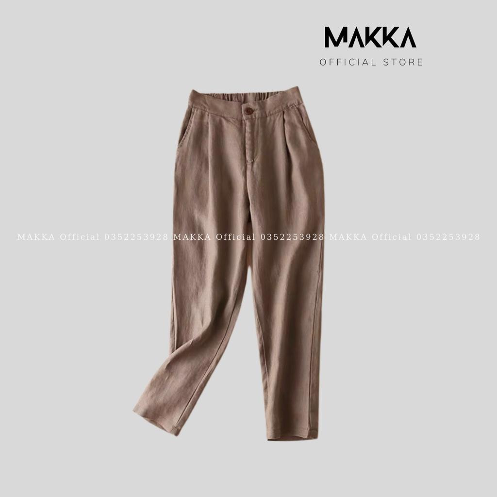 Quần baggy nữ khóa trước chun sau chất đũi nhật nhiều màu,