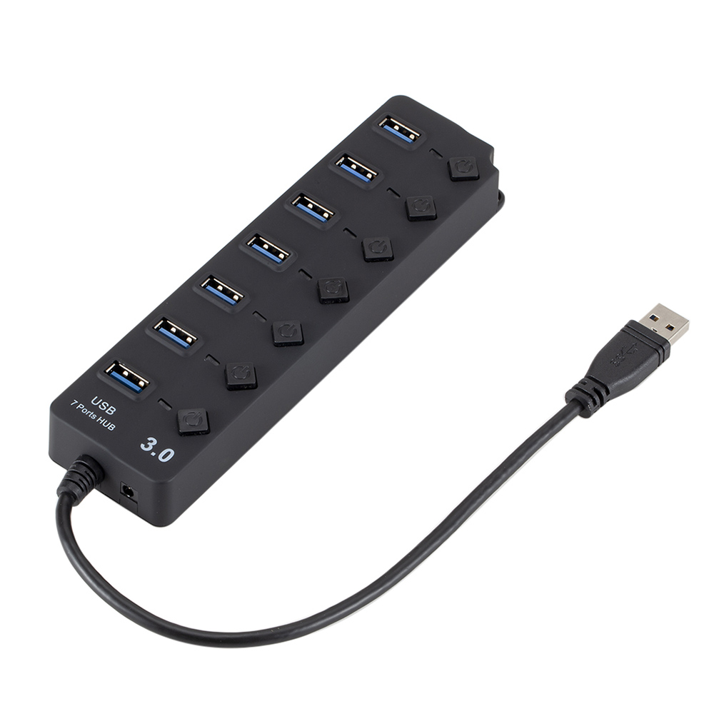 Bộ Chia Hub USB 3.0 7 Cổng Với Công Tắc Tốc Độ Cao 5GbPS Micro Expander Dành Cho PC