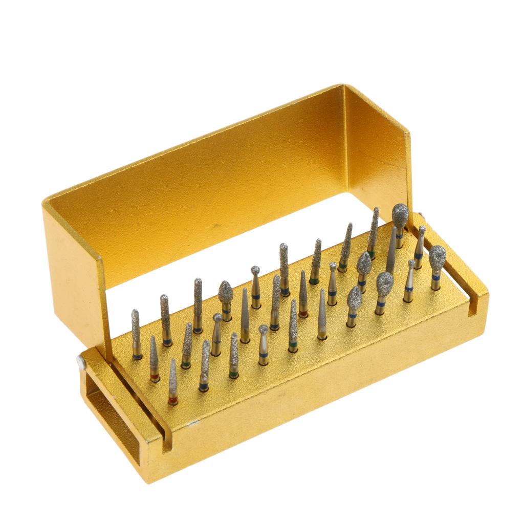 Holder Block Case Stand Box With 30pcs 1.6mm FG Diamond Drills