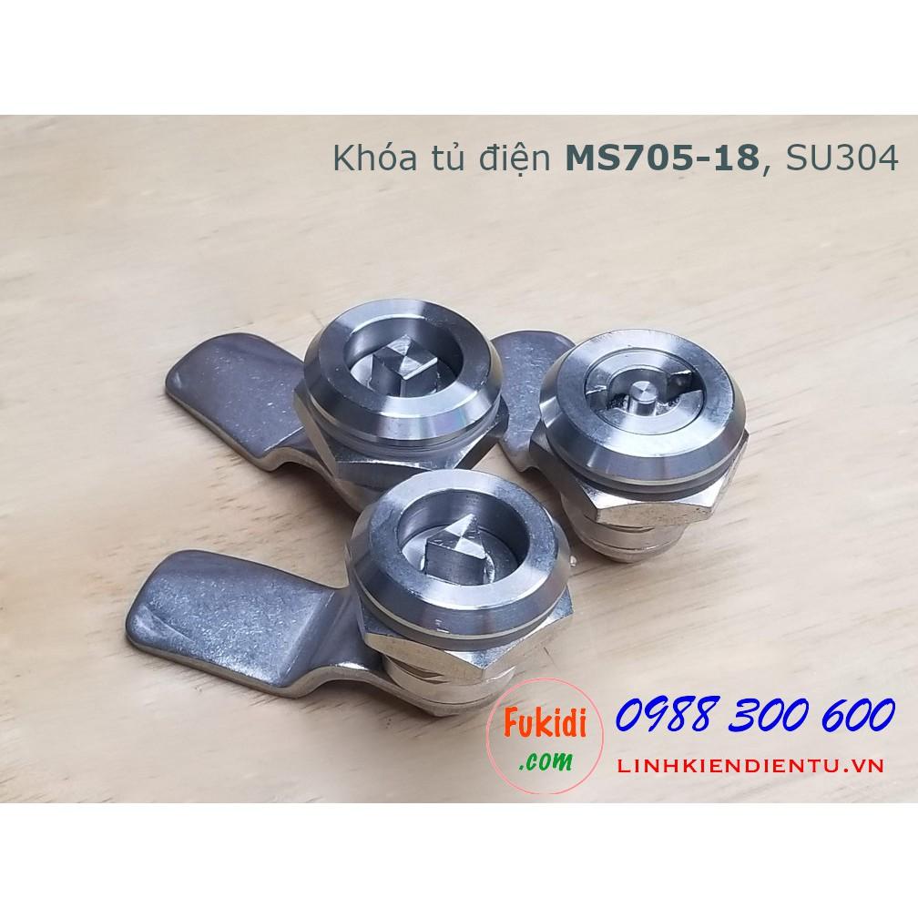 Khóa tủ điện MS705-18 chất liệu SU304 khóa tam giác, vuông và chữ S