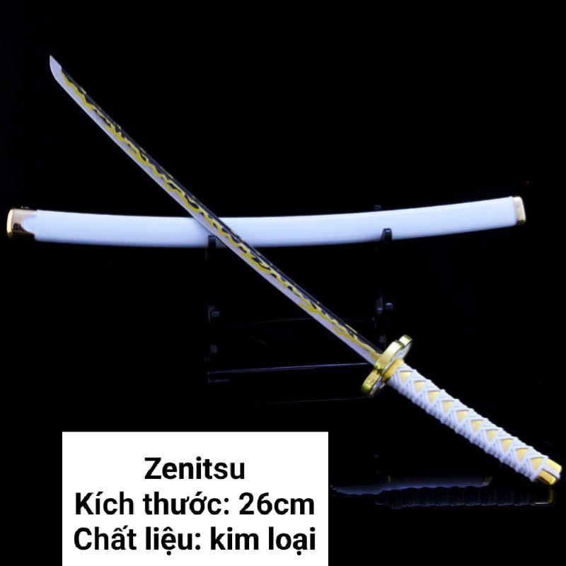 (26cm) Mô hình trưng bày Kiếm Kimetsu No Yaiba Bằng Hợp Kim Không Gỉ - Zenitsu