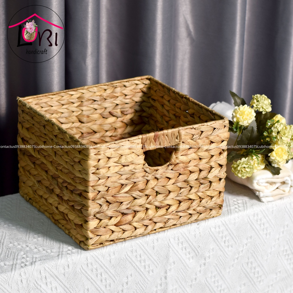 Lubihandicraft - Hộp đựng đồ đan lục bình - tiện lợi