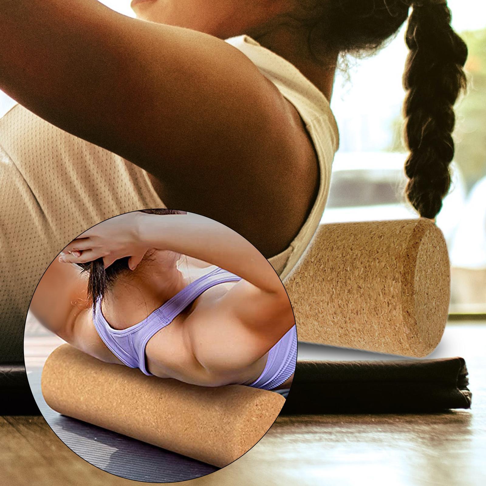 Cork Yoga Pillar Core Exercises Muscle Massage Roller