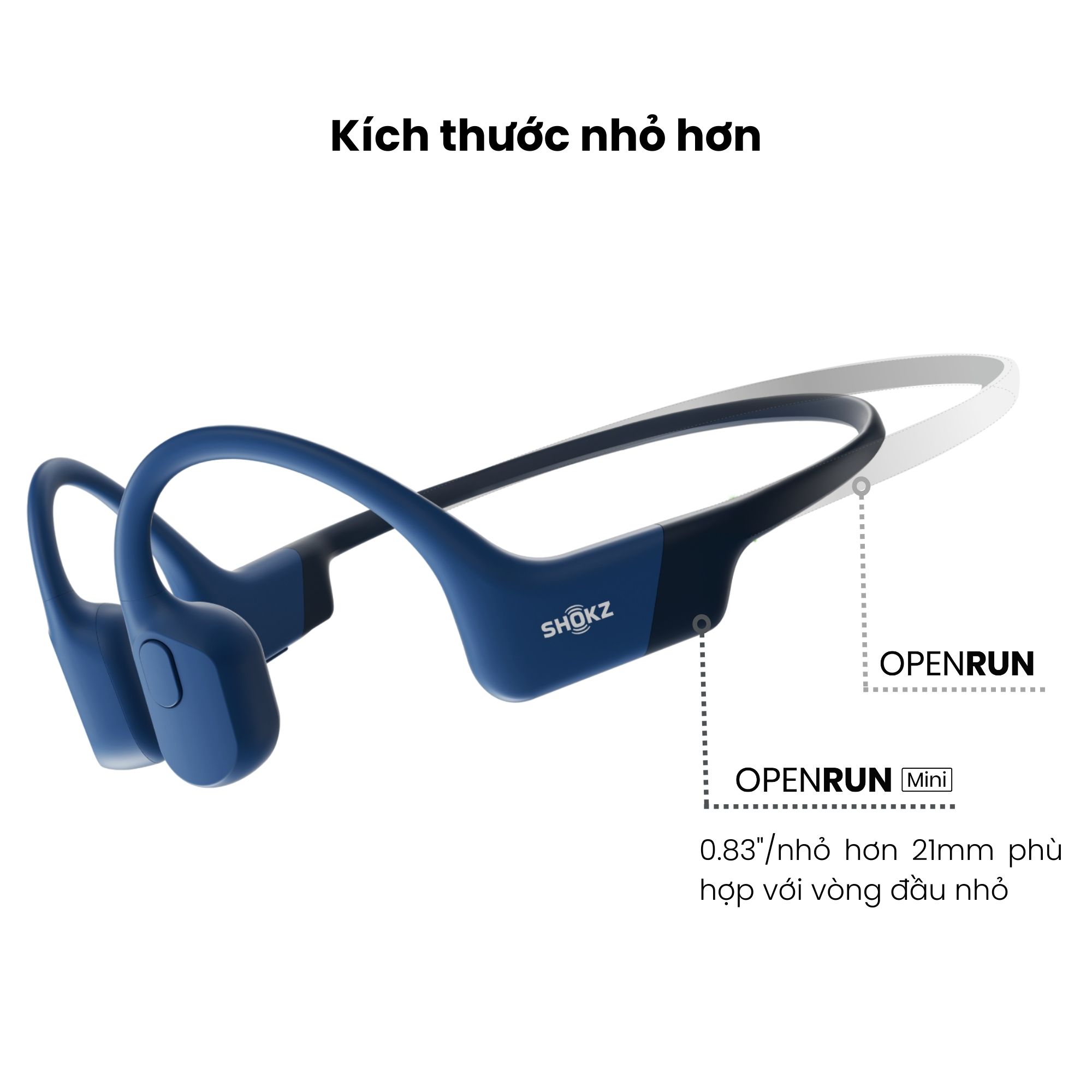 Tai Nghe Bluetooth Thể Thao Dẫn Truyền Âm Thanh Qua Xương SHOKZ OPEN RUN MINI S803 - Hàng Chính Hãng