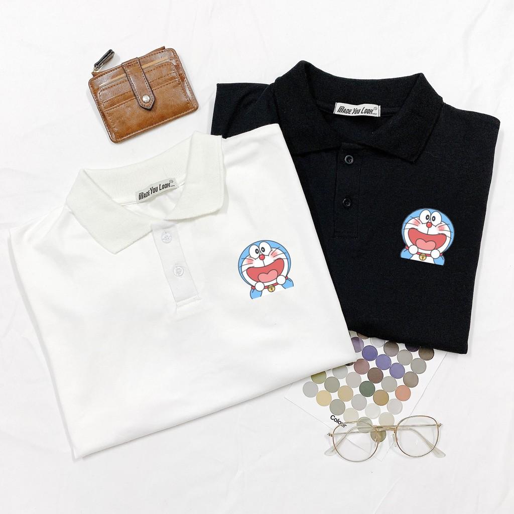 Polo Áo Thun Tay Lỡ Unisex Đô Rê Mon Form Rộng