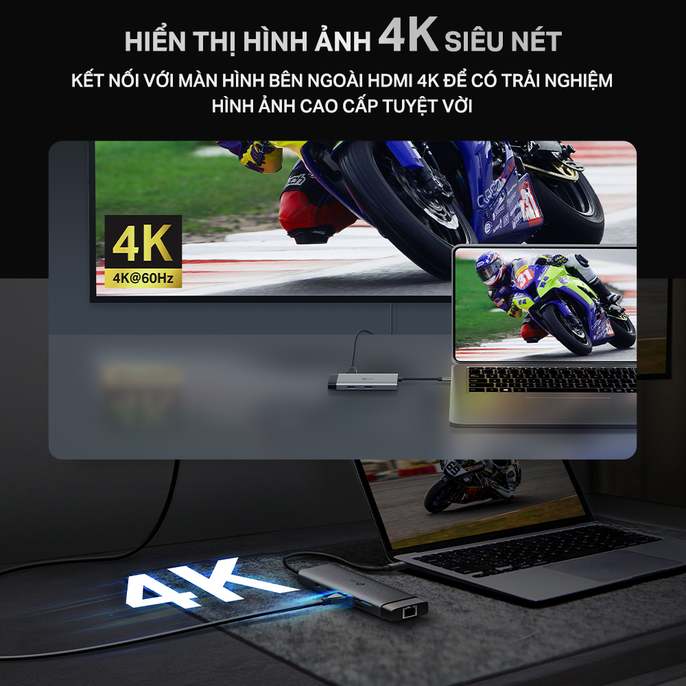 Bộ Chuyển Đổi HUB USB Type C TP-Link UH6120C 6 Cổng và UH9120C 9 Cổng - Hàng Chính Hãng