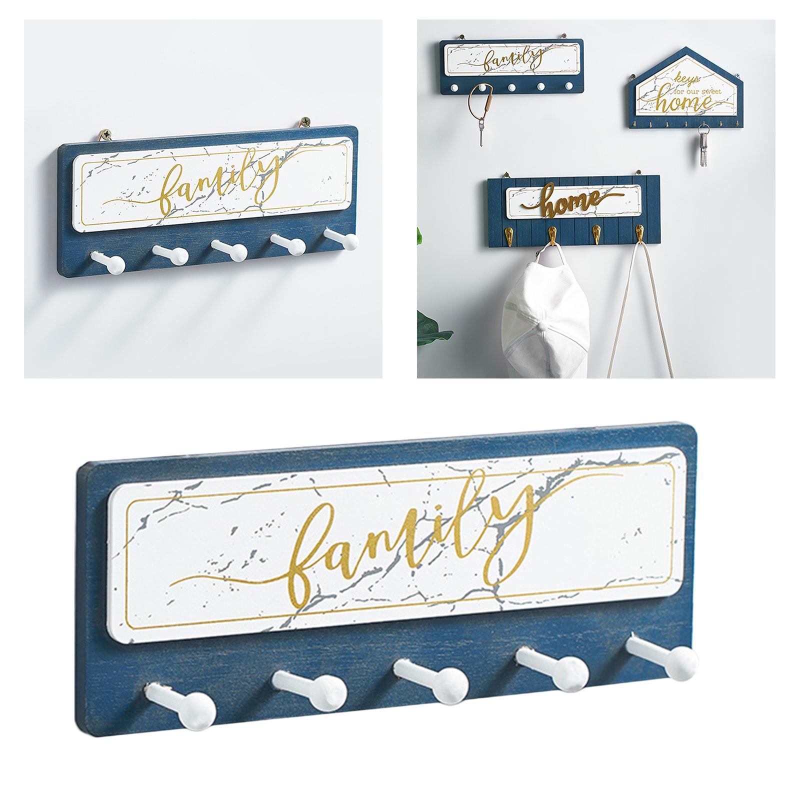 Wooden  Decor Wall Mounted Holder Keys Coat Hanger