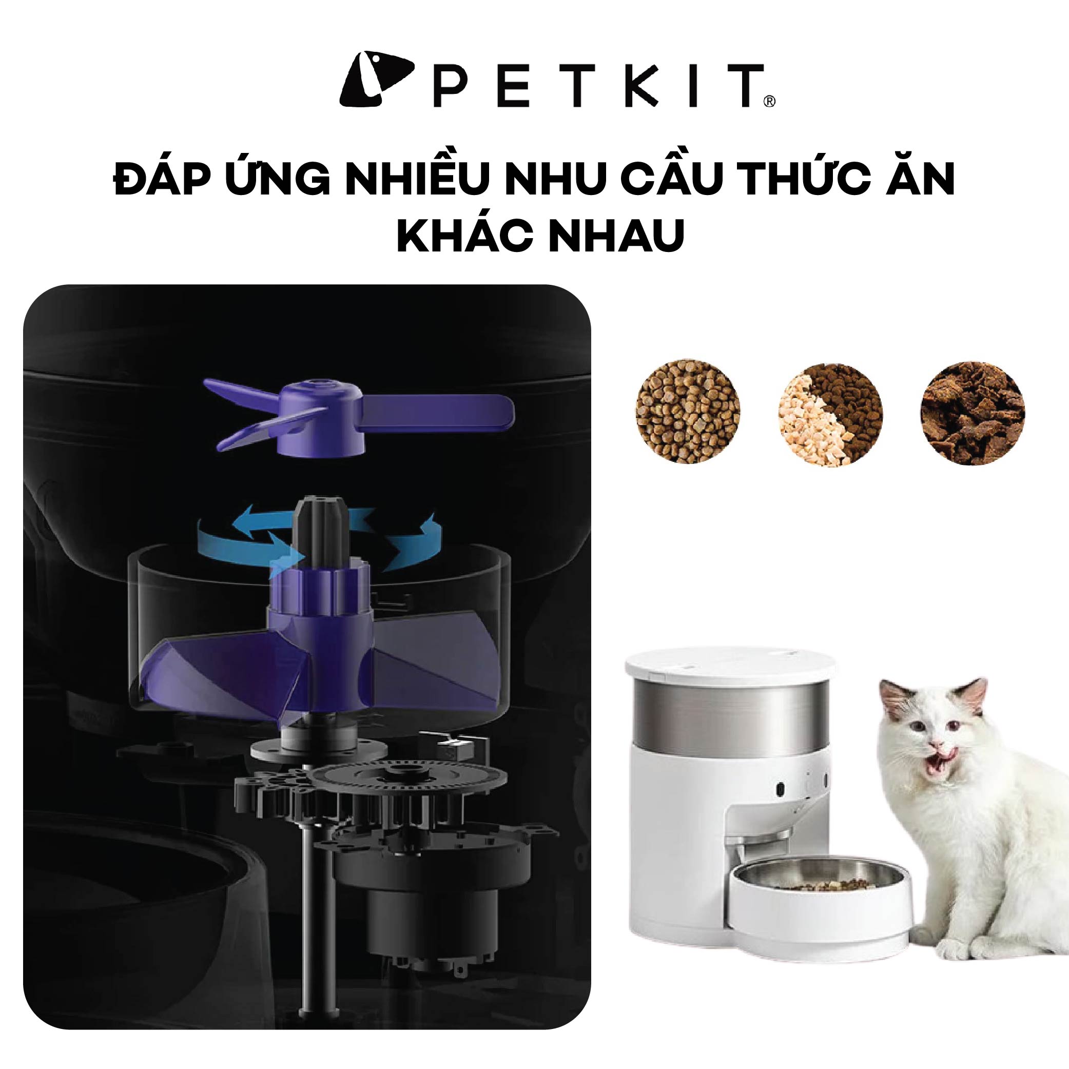 Máy Cho Mèo Ăn Tự Động Petkit Infinity, Máy Nhả Hạt Petkit Fresh Element 3, Máy Ăn Tự Động Có Thu Âm